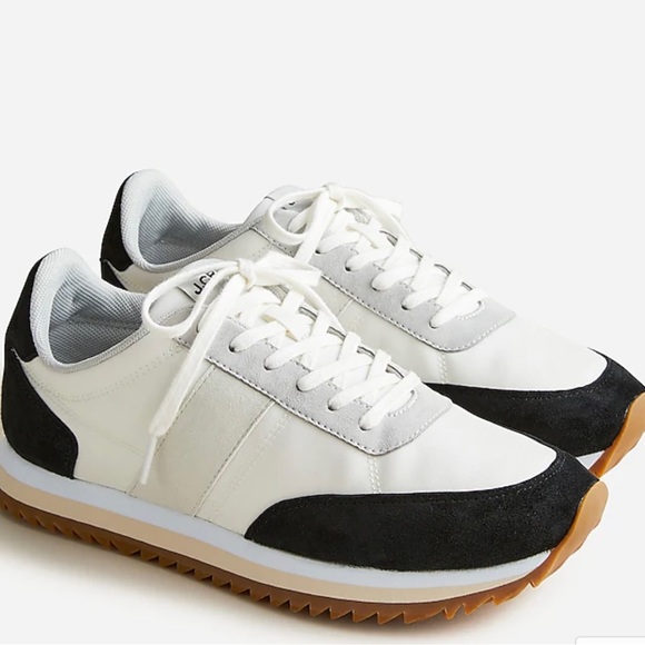 J. Crew Shoes - NWOT! J.Crew Trainers in Black Ivory Colorblock, Size 6 Medium. Never worn!
